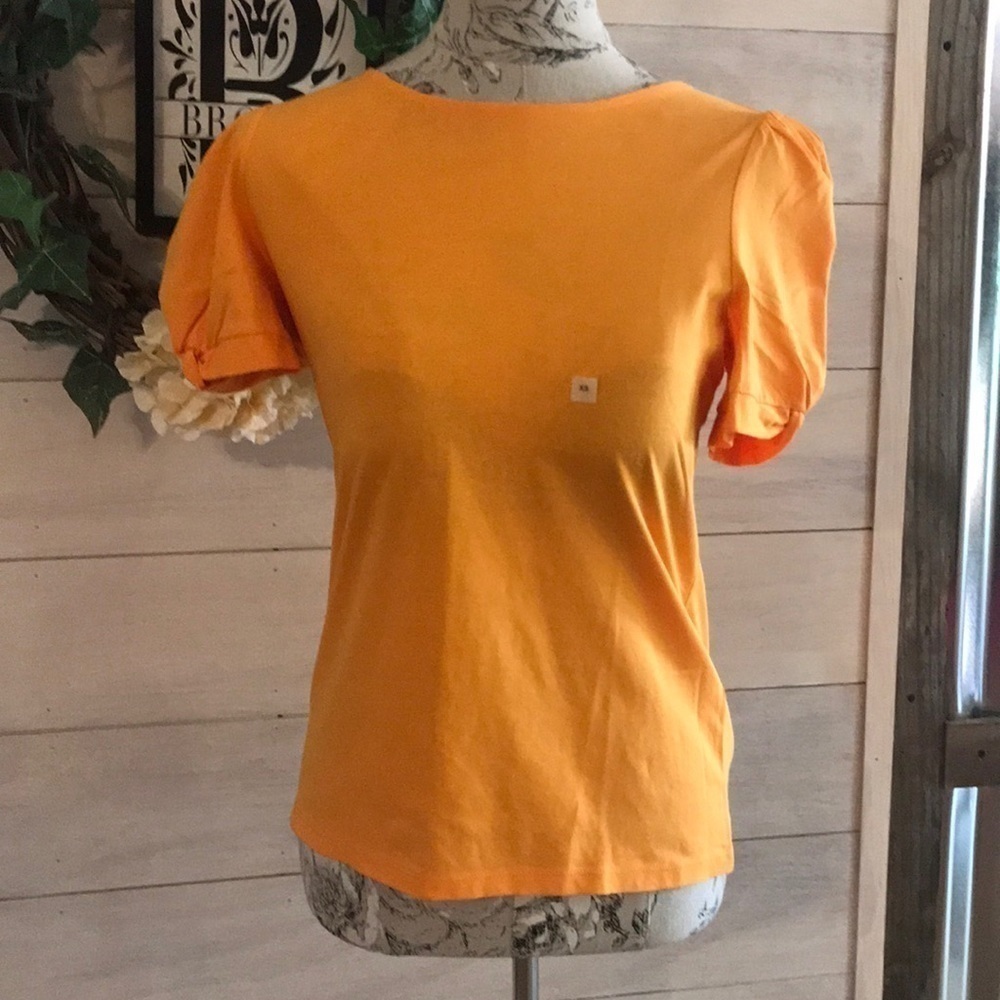 𝅺NEW Ann Taylor Orange Stretch Top XS